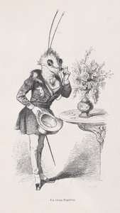 Una vecchia farfalla da Scene della vita privata e pubblica degli animali, ca. 1837-47 da Jean Ignace Isidore Gérard