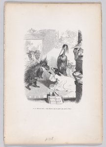 A questa storia spaventosa, Zemire si getta ai piedi di Azor da Scene da ..., ca. 1837-47