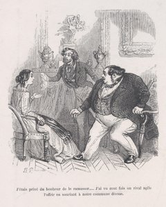 Mi è stato negato il piacere di raccoglierlo... Ho visto cento volte un rivale agile offrire..., 1843 da Jean Ignace Isidore Gérard