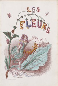 Les Fleurs Animées, Pagina del titolo, 1847 da Jean Ignace Isidore Gérard