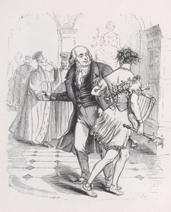 La Musa Fuggente da Le Opere Complete di Béranger, 1836 da Jean Ignace Isidore Gérard
