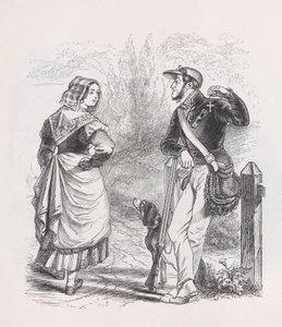 Il cacciatore e la lattaia da Le opere complete di Béranger da Jean Ignace Isidore Gérard