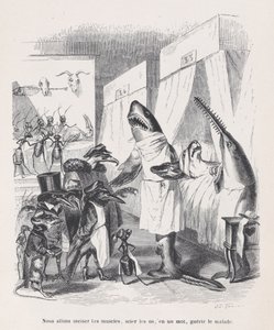 Incideremo i muscoli, segheremo le ossa, in una parola, cureremo i malati da Sc..., ca. 1837-47 da Jean Ignace Isidore Gérard