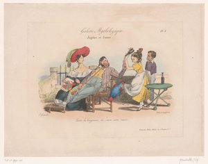 Giove e Giunone ricevono nettare da Ebe da Jean Ignace Isidore Gérard Grandville