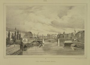 Vista del Pont Royal, pubblicato da Auguste Bry da Jean Jacottet