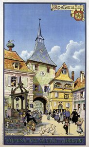 Ritorno dal pellegrinaggio da Mont Sainte Odile a Rosheim - Manifesto delle ferrovie dell