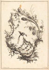 Ornamento con un pavone da Jean Jacques Avril