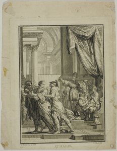 Frontespizio per Athalie, Atto V, Scena VI, dalle Oeuvres di Racine da Jean Jacques Flipart