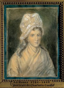 Ritratto di Charlotte Corday da Jean Jacques Hauer