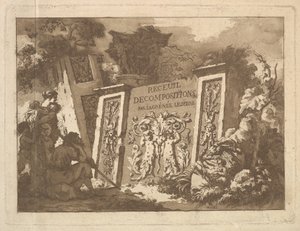 Frontespizio, da Recueil de Compositions par Lagrenée Le Jeune Collection of Compositio..., 1782 da Jean Jacques Lagrenee