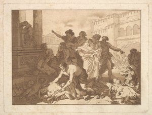 La peste tra i Filistei, in un album contenente R..., 1782-1821 da Jean Jacques Lagrenee