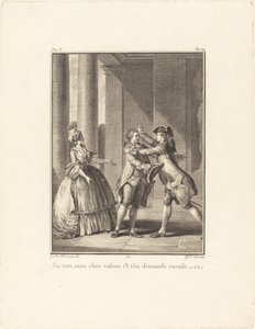 Ho torto, mio caro Valère, e ti chiedo scusa da Jean Jacques Le Veau after Jean Michel Moreau