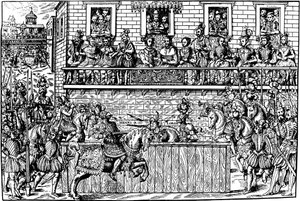 Morte di Re Enrico II al Torneo, 1559 1570 da Jean Jacques Perrissin