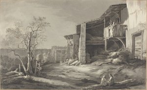 Un cortile agricolo da Jean Jacques de Boissieu
