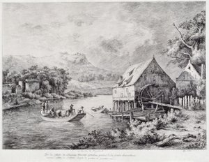 Un mulino sulle rive del fiume da Jean Jacques de Boissieu
