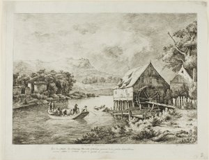 Attraversamento vicino al mulino ad acqua da Jean Jacques de Boissieu