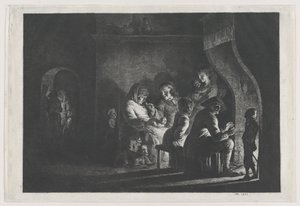 Sera nel villaggio, 1800 da Jean Jacques de Boissieu