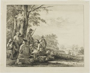 Scena familiare nel paesaggio da Jean Jacques de Boissieu
