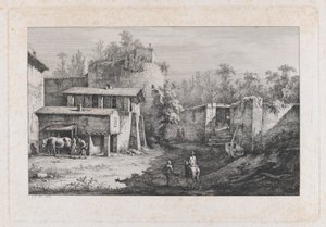 Paesaggio con maniscalco, vista di Terrebasse, Francia da Jean Jacques de Boissieu