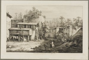 Paesaggio con Cavaliere e Fabbro da Jean Jacques de Boissieu