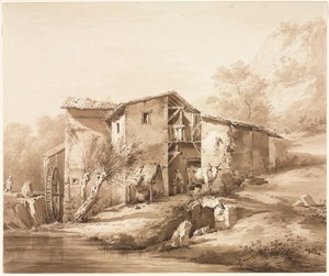 Paesaggio con mulino ad acqua, c1790 da Jean Jacques de Boissieu