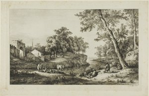 Paesaggio rustico ad Ambronay da Jean Jacques de Boissieu