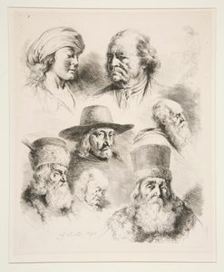 Sette teste di ritratto da Jean Jacques de Boissieu