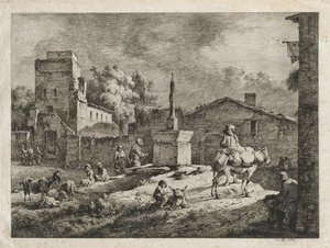 Veduta di Saint-Andeol, 1774 da Jean Jacques de Boissieu