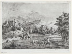 Veduta del Tempio di Vesta, 1774 da Jean Jacques de Boissieu