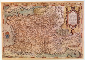 Mappa geografica della Francia di Jean Jolivet (XVI secolo) 1570 Parigi, B.N. da Jean Jolivet