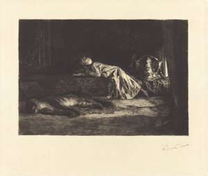 Interno orientale con tigre addormentata da Jean Joseph Benjamin Constant