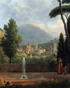Paesaggio con fontana (dettaglio) da Jean Joseph Bidault