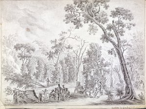Raccolta di chiodi di garofano a La Reunion, inizio XIX secolo da Jean Joseph Patu de Rosemont