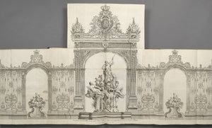 Progetto delle Grandi Griglie posizionate sulla Piazza Reale di Nancy nel 1755 per ordine di S. M. il Re da Jean Lamour