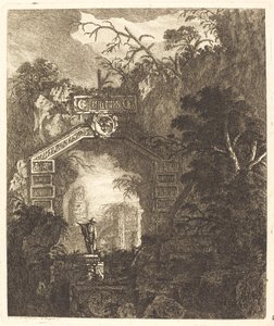 Figura Sotto un Arco di Pietra da Jean Laurent Legeay