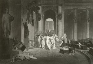 Morte di Giulio Cesare, 44 a.C. da Jean Leon Gerome