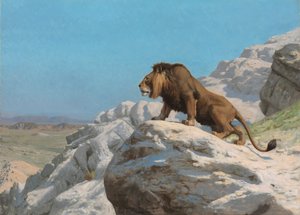 Leone in guardia, c. 1885