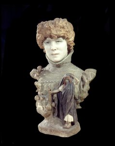 Busto in marmo della comica Henriette Rosine Bernard detta Sarah Bernhardt (1844-1923) da Jean Leon Gerome