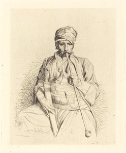Arabo Seduto con Pipa da Jean Leon Gerome