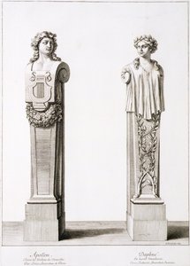 Busti di Apollo e Dafne di Louis Lerambert a Versailles, 1674 da Jean Lepautre