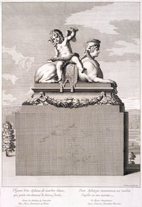 Figura di una Sfinge a Versailles, 1676