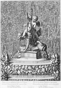 Fontana con il Genio della Ricchezza, Versailles, 1676 da Jean Lepautre
