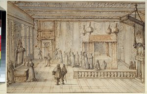La camera del re Luigi XIV a Versailles da Jean Lepautre