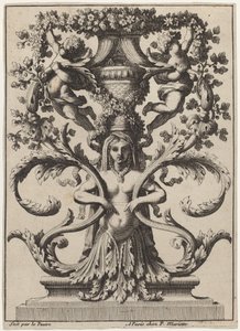 Ornamento con una Donna che si Trasforma in Foliage da Jean Lepautre