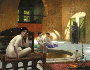 Donne al bagno da Jean Leon Gerome