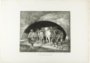 Ingresso del molo Adelphi, tavola 11 da Vari soggetti disegnati dal vero su pietra da Jean Louis André Théodore Géricault