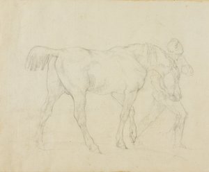 Stalliere che conduce un cavallo da Jean Louis André Théodore Géricault