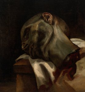 Testa di uomo ghigliottinato da Jean Louis André Théodore Géricault
