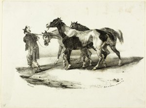 Cavalli condotti allo scuoiatore da Jean Louis André Théodore Géricault