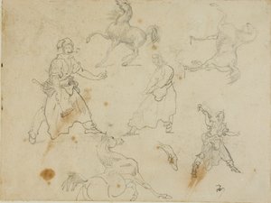 Studi su fabbri e cavalli da Jean Louis André Théodore Géricault